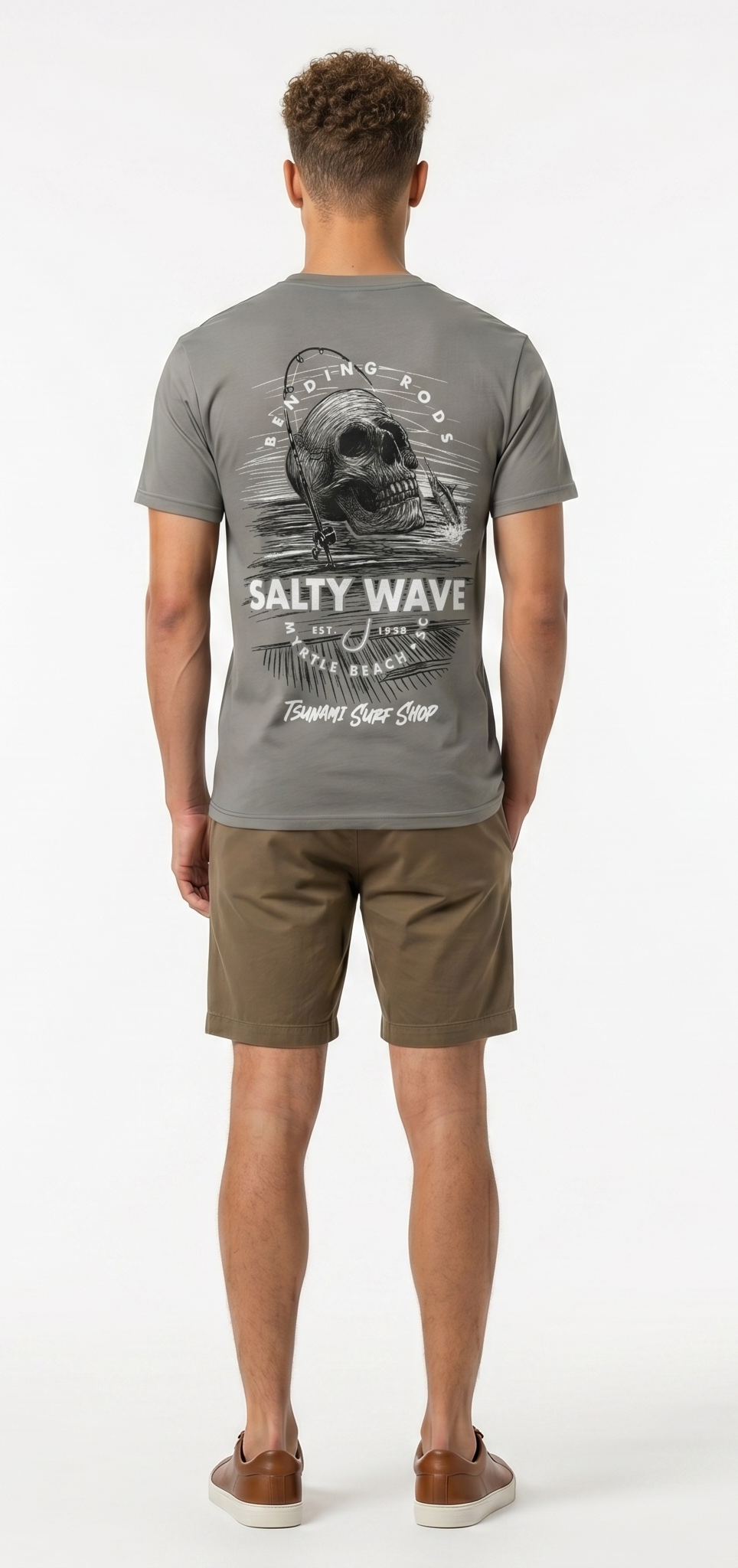 Opal Grey Printed Solid AK T-Shirt Myrtle Beach ,Skull-MIX