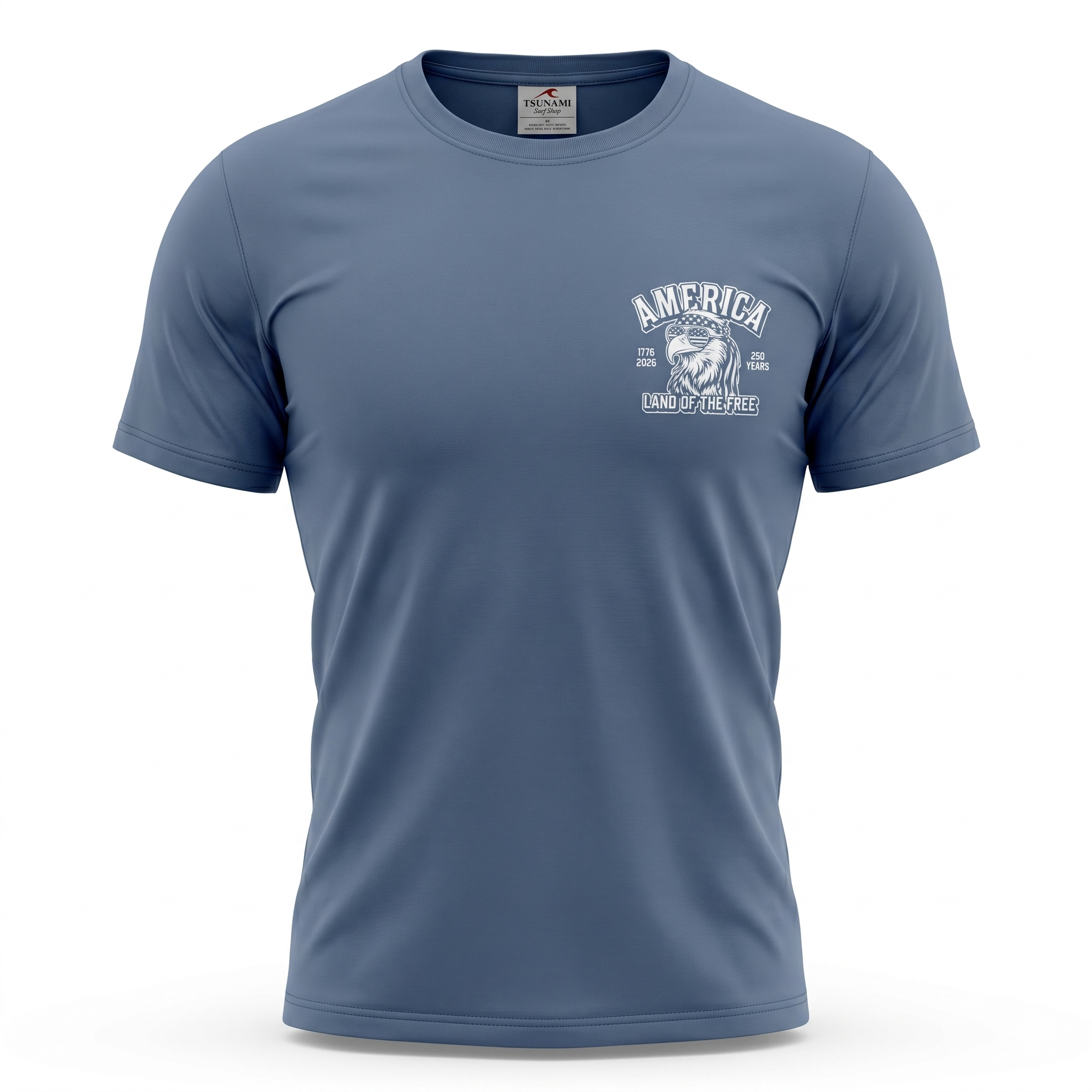 Slate Printed Solid AK T-Shirt Myrtle Beach , Sunglasses Eagle -USA
