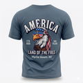 Slate Printed Solid AK T-Shirt Myrtle Beach , Sunglasses Eagle -USA
