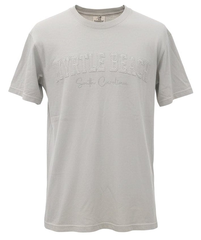 Aloe Grey Embroidery Garment Dye T-Shirt Myrtle Beach Applique