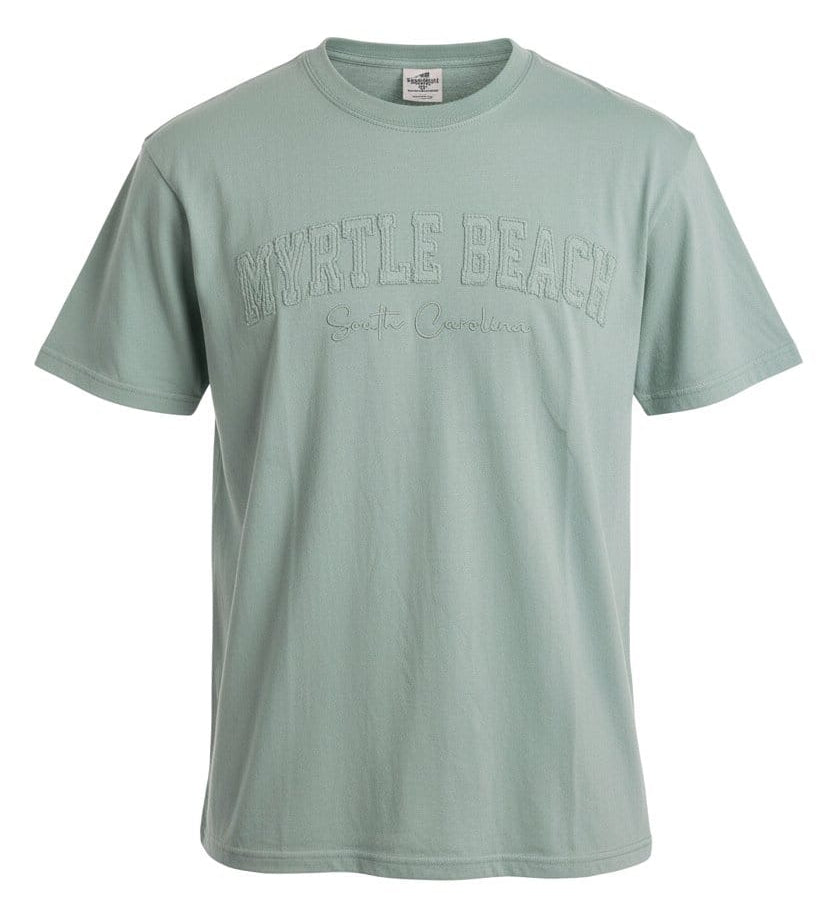 Sage Embroidery Garment Dye T-Shirt Myrtle Beach Applique