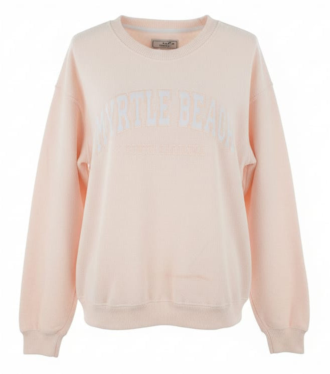 Ice Apricot Nantucket crewneck Sweatshirt Embroidery , Myrtle Beach