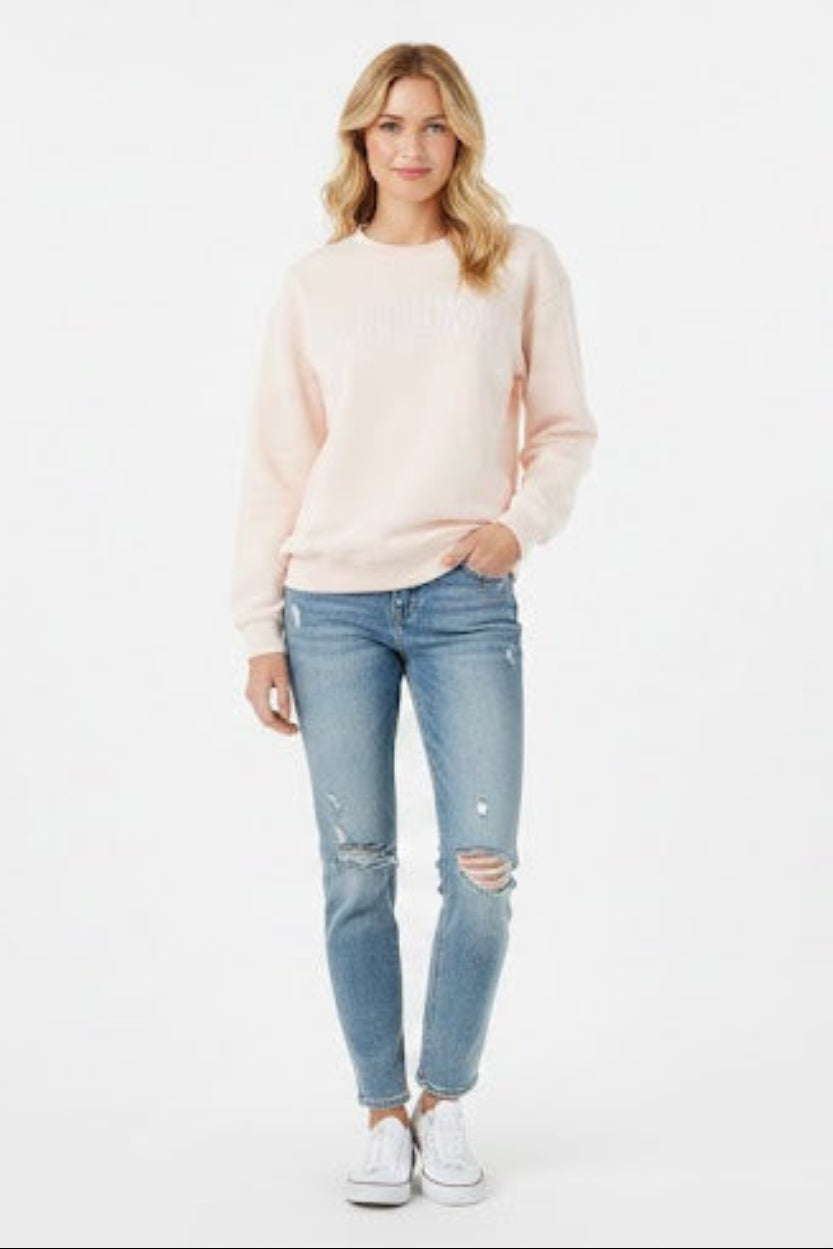 Ice Apricot Nantucket crewneck Sweatshirt Embroidery , Myrtle Beach