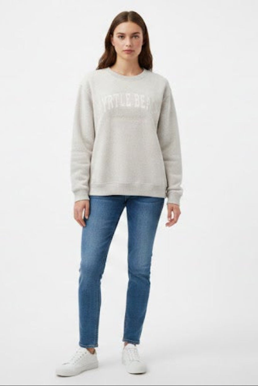 Ice Oatmeal Nantucket crewneck Sweatshirt Embroidery , Myrtle Beach