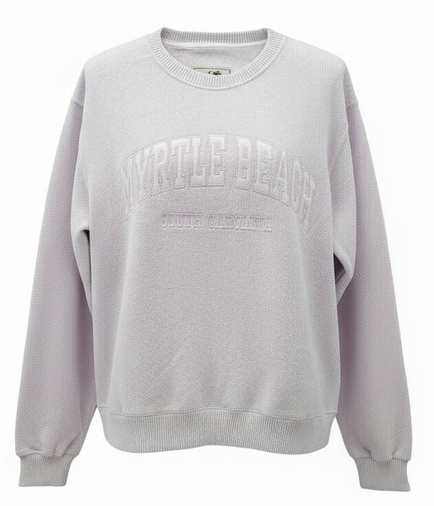 Ice Lavender Nantucket crewneck Sweatshirt Embroidery , Myrtle Beach