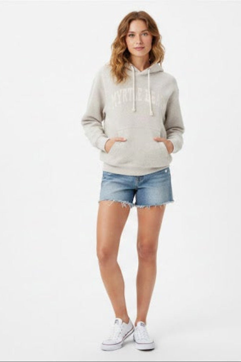 Ice Oatmeal Embroidery Nantucket Hoodie Sweatshirt