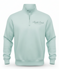 Light Sage Premium Qtr Zipper Crewneck Embroidery Front ,Myrtle Beach