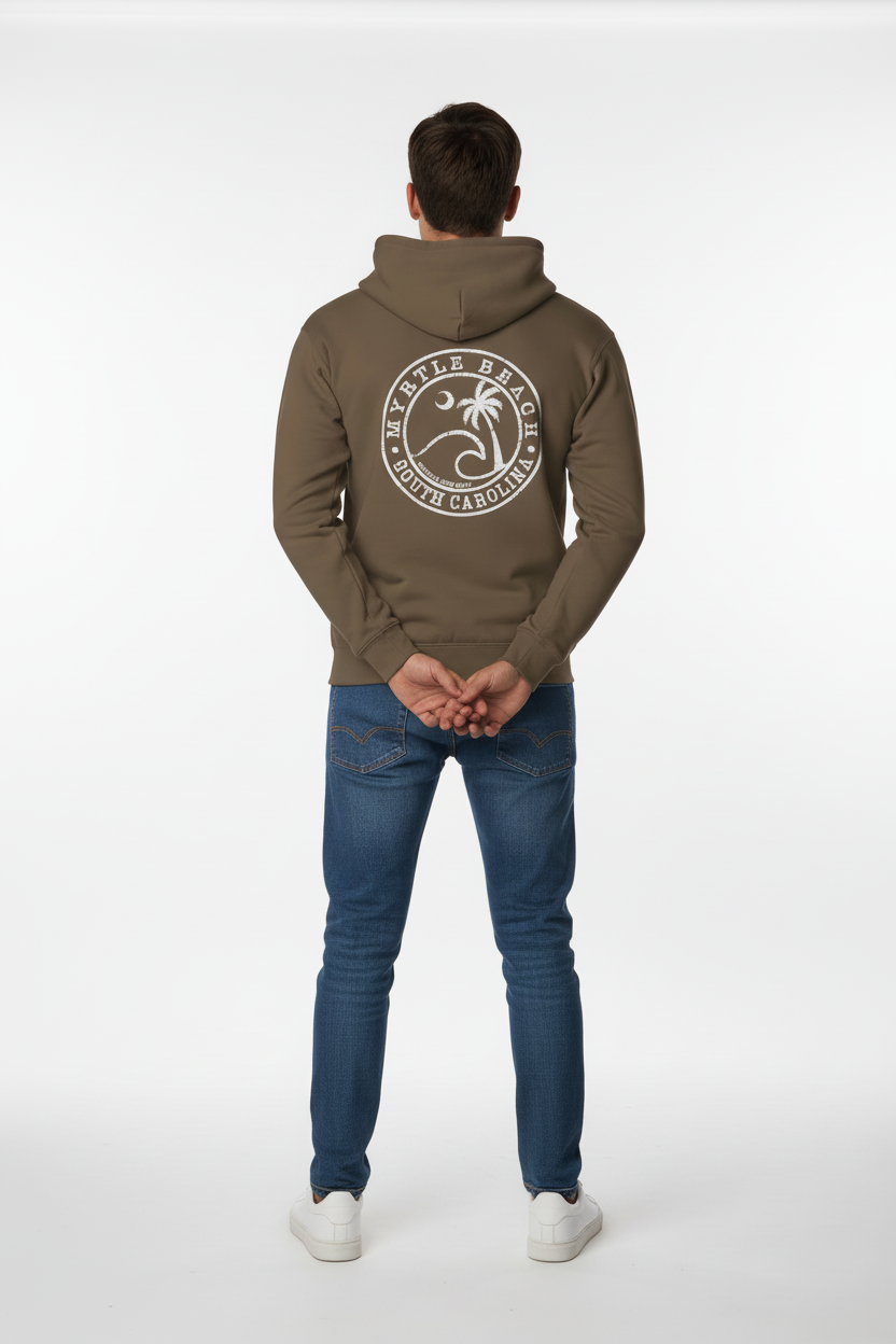 Cinder Adult Pullover Hoodie print Myrtle Beach , Wave