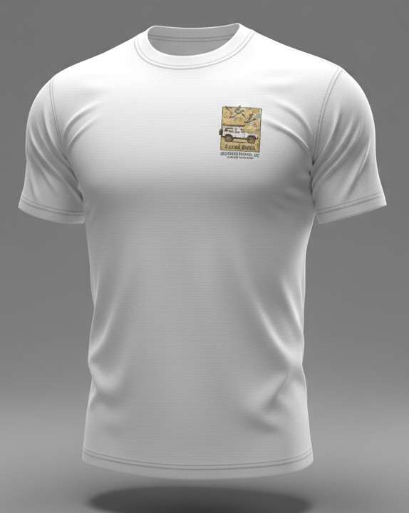 Cream Printed T-Shirt Myrtle Beach , Jeep
