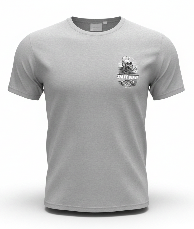 Silver Printed T-Shirt Myrtle Beach , Skull