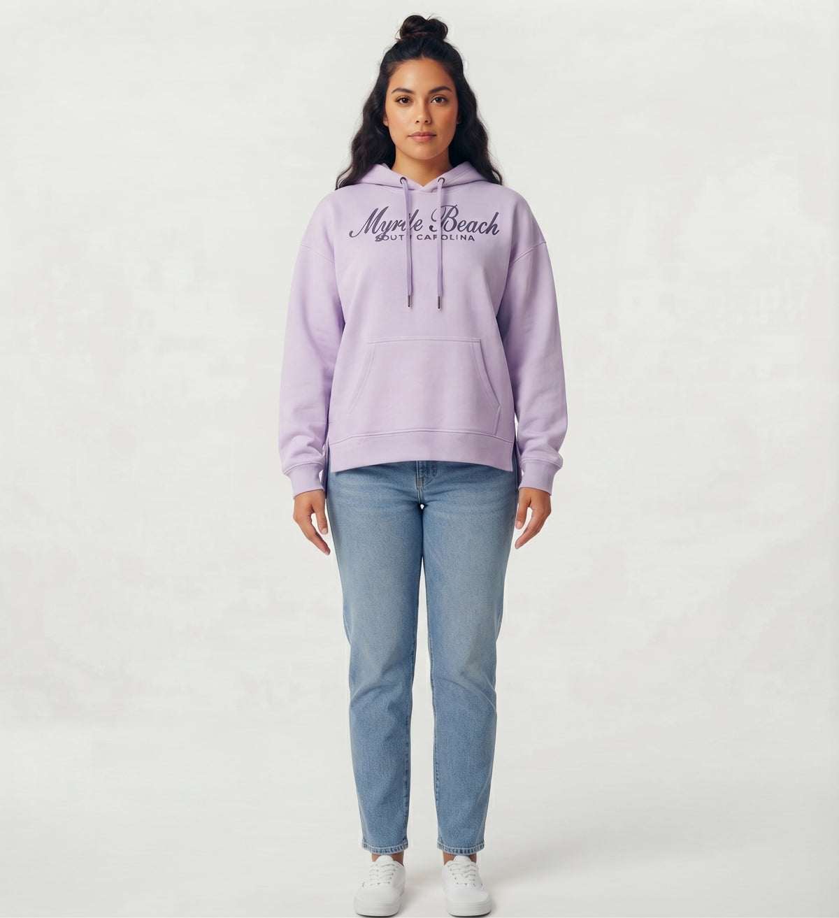 Lilac Scuba Hoodie W/Split SP Front ,Myrtle Beach