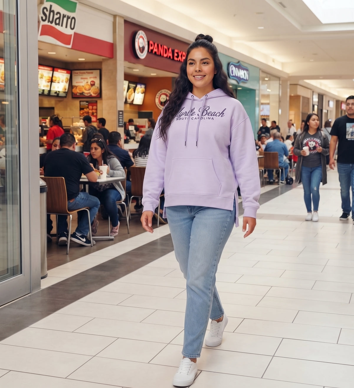 Lilac Scuba Hoodie W/Split SP Front ,Myrtle Beach