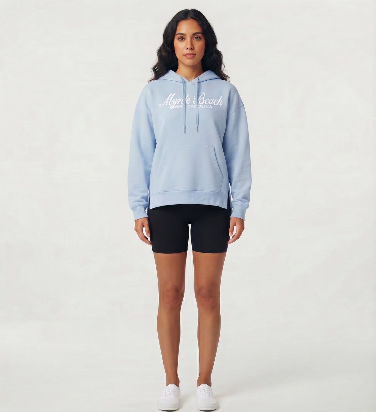 Light Blue Scuba Hoodie W/Split SP Front ,Myrtle Beach