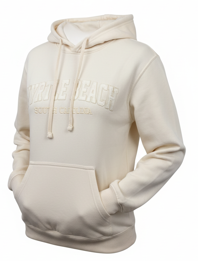 Myrtle Beach hoodie ghost mannequin