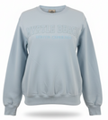 Myrtle Beach ice blue crewneck on female invisible model