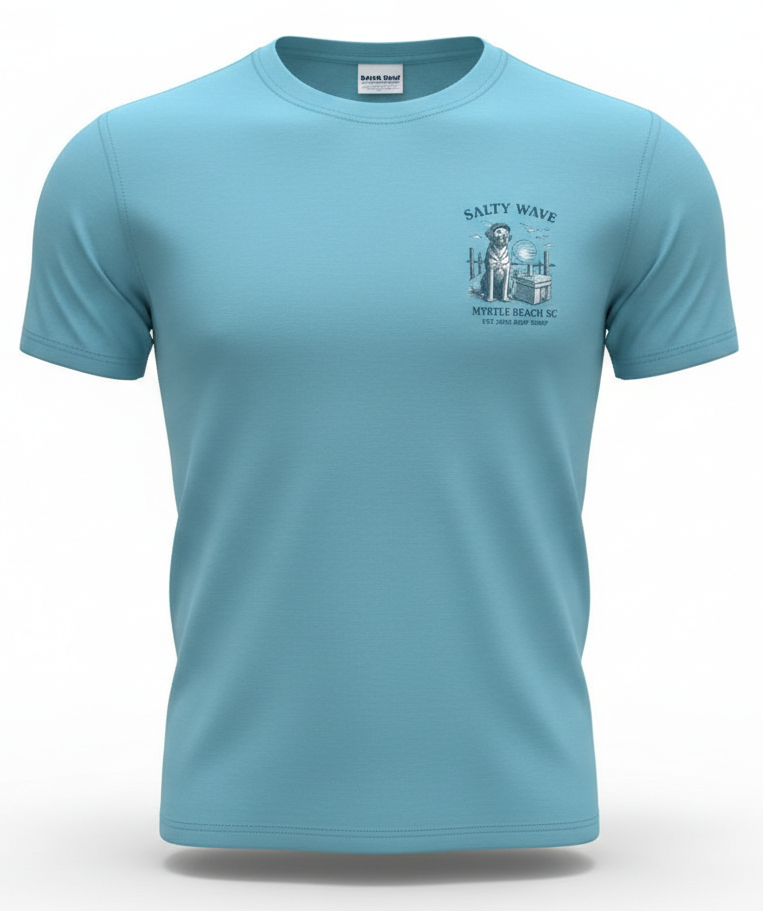 Pacific Blue Printed T-Shirt Myrtle Beach , Dog