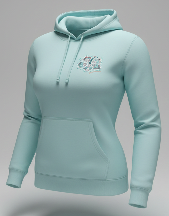 Pastel Green Hoodie Sweatshirt Puff Decal FB ,Myrtle Beach