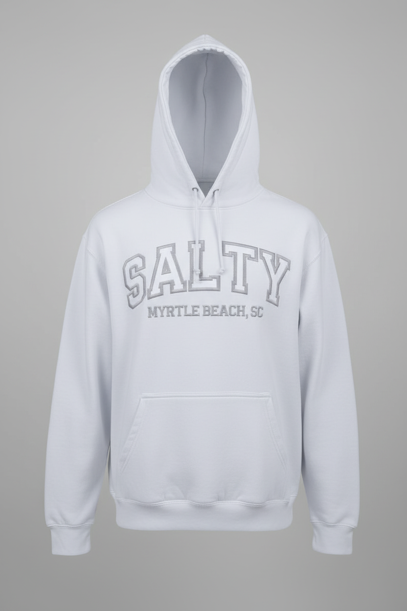 SALTY Myrtle Beach Hoodie Ghost Mannequin
