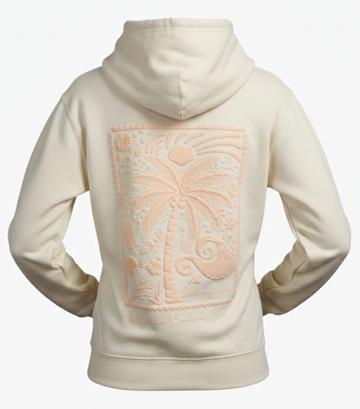 Sand Hoodie Sweatshirt Puff Decal FB ,Myrtle Beach