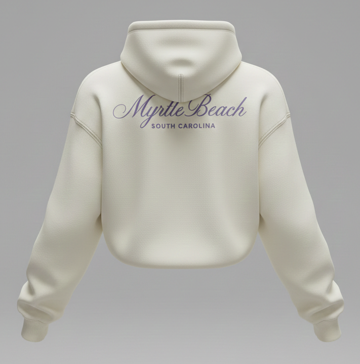 Sand Scuba Hoodie Crop Top Quarter Zip SP FB ,Myrtle Beach